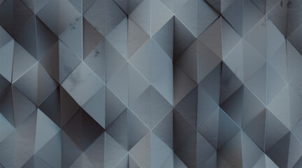 Wall Mural - Random shifted Wall background with tiles. Futuristic, triangle tile pattern Wallpaper with 3D. 3D Render