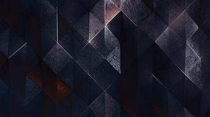 Wall Mural - Random shifted Wall background with tiles. Futuristic, triangle tile pattern Wallpaper with 3D. 3D Render