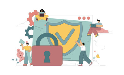 Reliable database. Computer data protection. Information security and antivirus software. Coding.