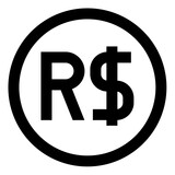 Fototapeta  - brazilian real currency icon