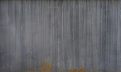 Wall Mural - painted metal wall with with water strips tracks and stains