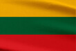Close-up view of Lithuania National flag.