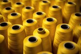 Yellow coils with threads in production