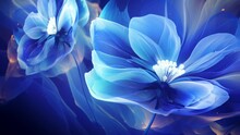 Blue Flowers Texture Motion Cg Background Waving Abstract Loop Design For Text
