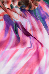 Canvas Print - Colorful fabric closeup