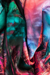 Poster - Colorful draped silk