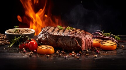 Wall Mural - yummy beef grill steak