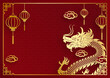 Traditional gold Chinese Dragon design