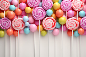 Wall Mural - candy sweet white background