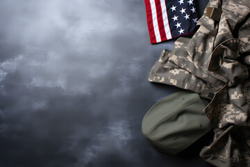 Stock image of veterans day theme in back background