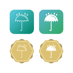 Canvas Print - Umbrella Vector Icon