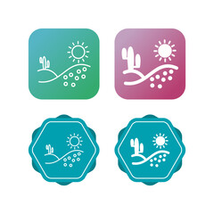 Sticker - Desert Vector Icon