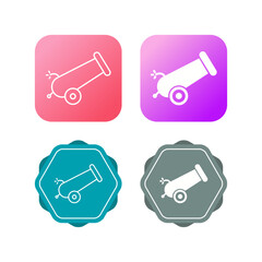 Canvas Print - Cannon Vector Icon