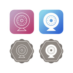 Sticker - Security Camera Vector Icon