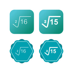 Poster - Square Root Vector Icon