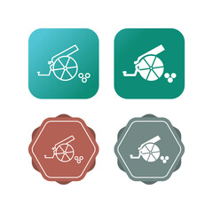 Sticker - Cannon Vector Icon