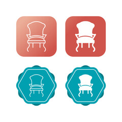 Canvas Print - Comfortable Chair Vector Icon