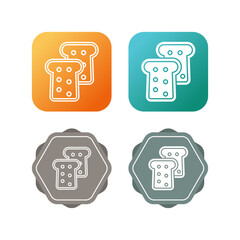 Sticker - Bread Vector Icon