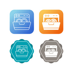 Wall Mural - Dishwasher Vector Icon