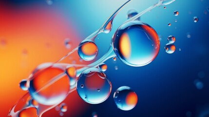 Wall Mural - abstract pc desktop wallpaper background with flying bubbles on a colorful background