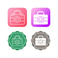 Sticker - First Aid Kit Vector Icon