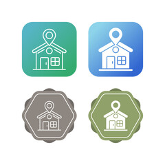 Canvas Print - Home Location Vector Icon