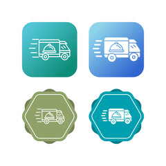 Canvas Print - Food Delivery Vector Icon