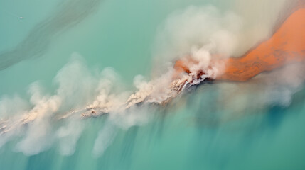 Wall Mural - water and vulcano