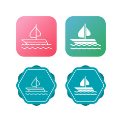 Wall Mural - Sailing Vector Icon