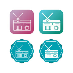 Canvas Print - Radio Vector Icon