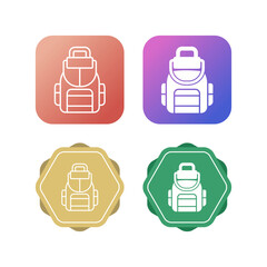 Sticker - Backpack Vector Icon