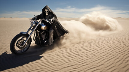 Canvas Print - The Grim Reaper rides fast to take someone's soul