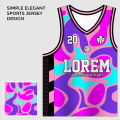 Wall Mural - vibrant sublimation basketball jersey template