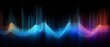 Abstract background with equalizer effect. Neon lights. Sound wave