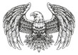 American eagle monochrome vintage sticker