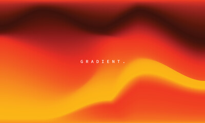 Red, orange, and yellow, fluid gradient mesh. Wavy and vibrant color gradation background. Abstract fluid and dynamic color combination. Modern liquid design for poster, presentation, banner, or cover