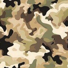 Seamless pattern of texture military desert camouflage army. Generative AI