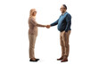 © Ljupco Smokovski - Full length profile shot of mature man and woman shaking hands