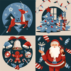 Sticker - Merry Christmas illustranion set