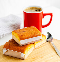 sobaos pasiegos, typical sweet from Cantabria in Spain, ready to eat for breakfast