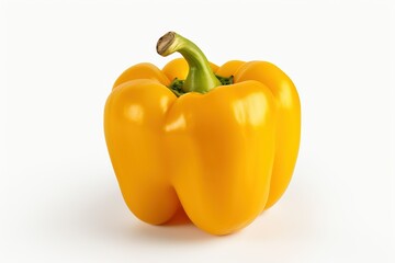 Wall Mural - Yellow bell pepper on transparent background