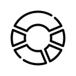 pie chart line icon