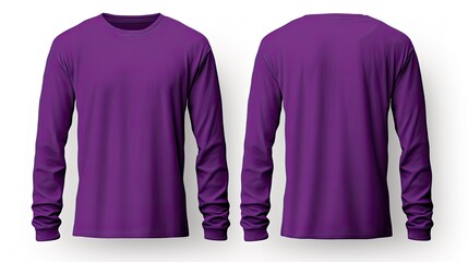 Wall Mural - Purple T-shirt template.. Generative AI