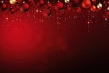 Fototapeta Tulipany - red christmas background with snowflakes