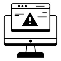 Canvas Print - Handy line style icon of laptop security 