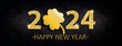 Header Black Wallpaper Shamrock Ornaments 2024 New Year