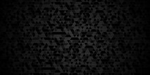 Abstract Geometric Background Vector Low Polygon Seamless Technology Black And Gray Triangle Background. Geometric Pattern Gray Polygon Mosaic Triangle Background, Business And Corporate Background.