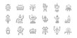 Funny robots characters. Childish style, icons collection for your design