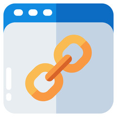 An icon design of linked website 