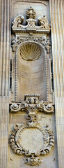 Wall Mural - Baroque architectural details of the Cathedral of Santa Maria Assunta is the main place of worship. It is located in Piazza del Duomo, in the historic center of the city of Lecce Italy